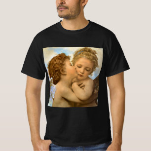 Camiseta Primer beso (detalle de ángel) de Bouguereau