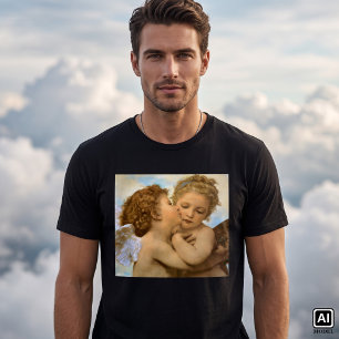 Camiseta Primer Beso (detalle de ángel) de Bouguereau