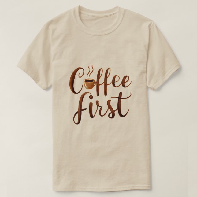 Camiseta Primer café (Diseño del anverso)