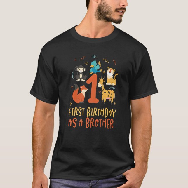 Camiseta Primer Cumpleaños Como Dice Un Hermano Embarazo (Anverso)