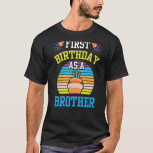 Camiseta Primer Cumpleaños Como Hermano Dice Preg De Embara
