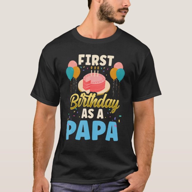 Camiseta Primer Cumpleaños De Papá Fiesta Padre Papá Fa (Anverso)