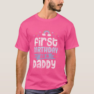 Camiseta Primer Cumpleaños De Papá Padre Fiesta Birthda