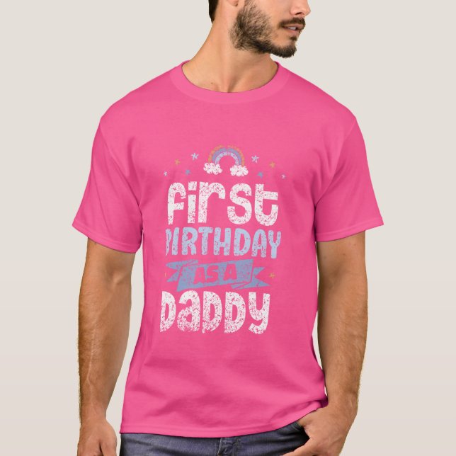 Camiseta Primer Cumpleaños De Papá Padre Fiesta Birthda (Anverso)