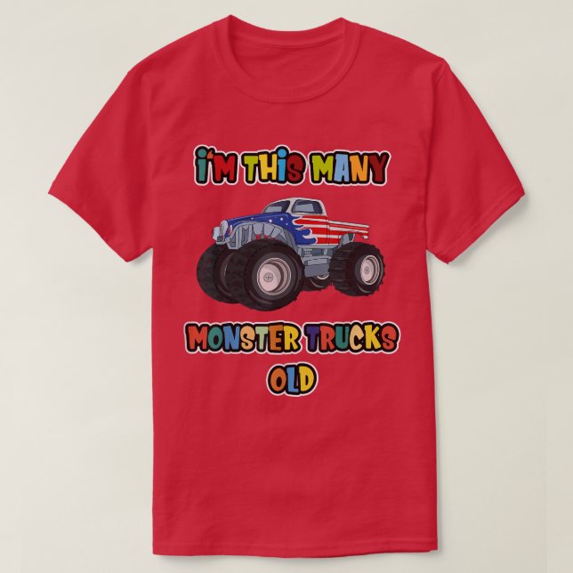 Camiseta Primer cumpleaños, soy este viejo de muchos monstr (Diseño del anverso)