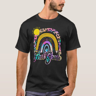 Camiseta Primer curso de docente Leopardo Arcoiris primer c