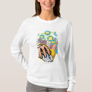 Camiseta Primer de la mano en ratón del ordenador