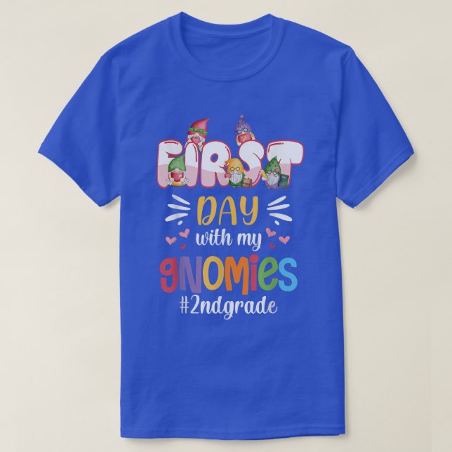 Camiseta Primer día con mis genomas segundo grado de vuelta (Diseño del anverso)