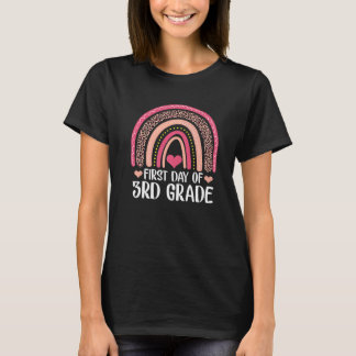 Camiseta Primer Día De 3er Grado Arcoíris Boho