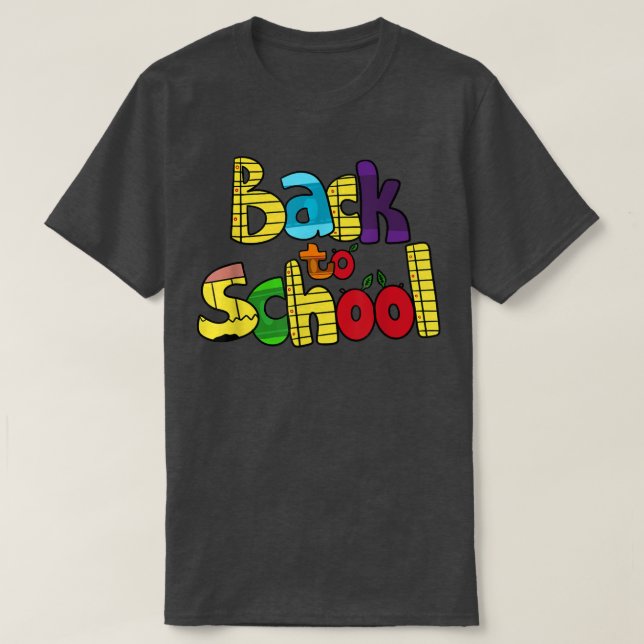 Camiseta Primer día de clases, feliz primer día de clases (Diseño del anverso)