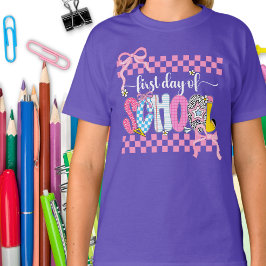 Camiseta Primer Día de Colegio Coquette / Lazo Cuadrado Ros
