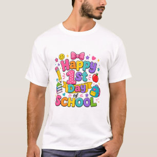 Camiseta Primer Día de Colegio Diseño Divertido y Colorido