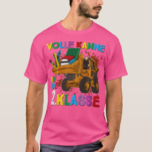 Camiseta Primer Día De Colegio Excavadora De Los Niños Voll
