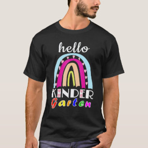 Camiseta Primer Día De Colegio Hola Maestro De Kindergarten