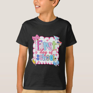 Camiseta Primer Día De Colegio Lazo De Coqueta Elegante Vue