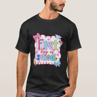 Camiseta Primer Día De Colegio Lazo De Coquette Elegante Vu