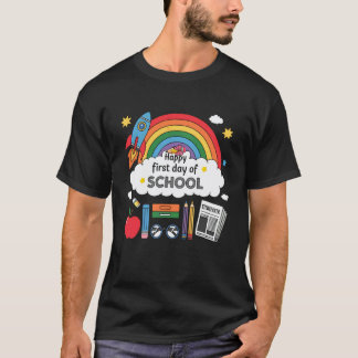 Camiseta Primer Día De Colegio Profesores Arcoíris Chicas C