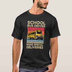 Camiseta Primer Día De Conductor De Autobús Escolar Hombres