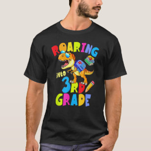 Camiseta Primer Día De Dinosaurio De 3er Grado En 3G