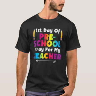 Camiseta Primer Día De Educación Preescolar De Vuelta A La 