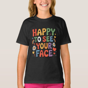 Camiseta Primer Día de Escuela - Caras Felices de Regreso a