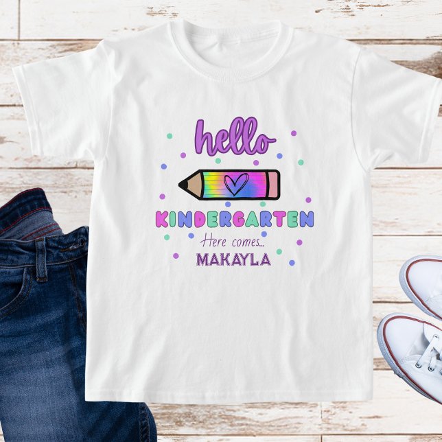 Camiseta Primer día de escuela de guardería personalizada (Subido por el creador)