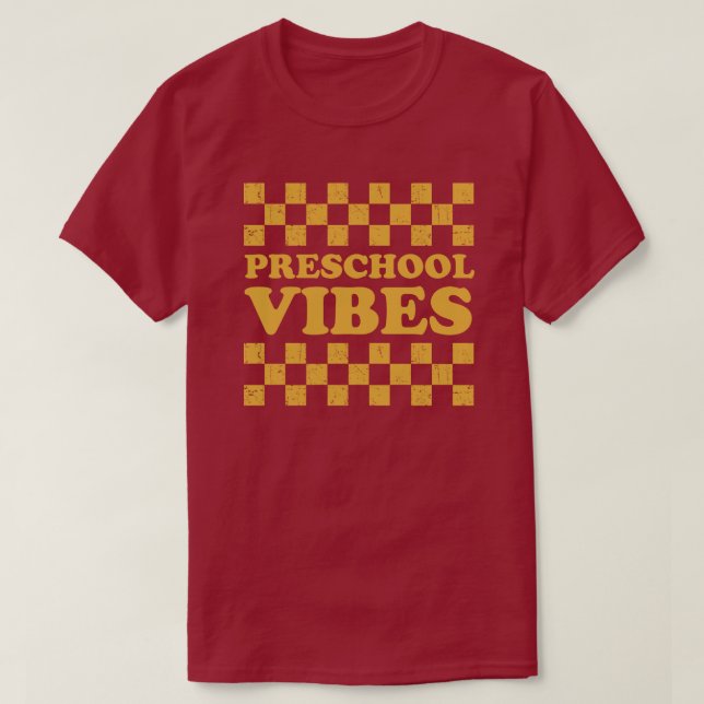 Camiseta Primer día de escuela de la universidad de Vibes p (Diseño del anverso)