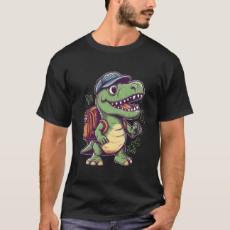 Camiseta Primer Día De Escuela Dino Trex Inscripción Escola
