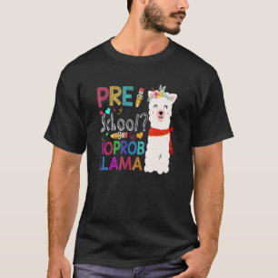 Camiseta Primer día de escuela preescolar sin problema llam