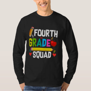 Camiseta Primer Día De Estudiante De Cuarto Grado De Escuad