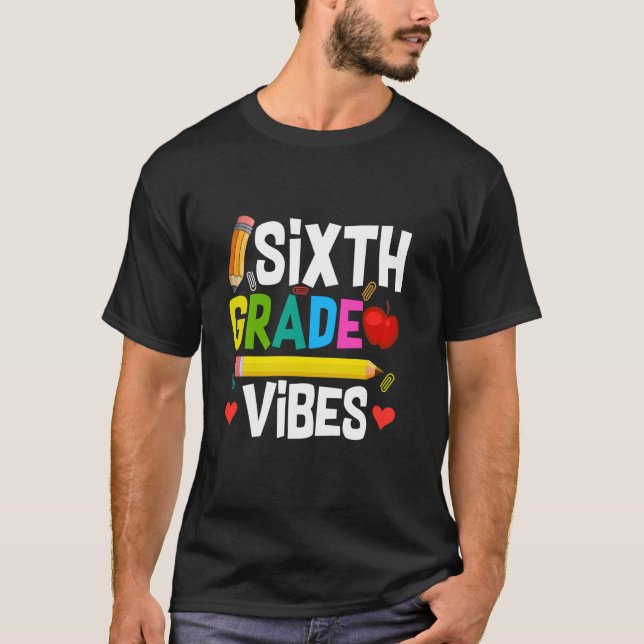 Camiseta Primer día de estudiante de sexto grado de profeso (Anverso)