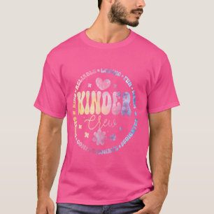 Camiseta Primer día de Groovy Kinder Crew Administrator Tea