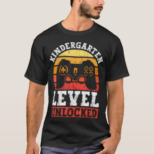 Camiseta Primer Día De Jardín De Infantes Nivel Desbloquead