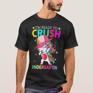 Camiseta Primer Día De Jardín De Niños Unicornio Niñas Vuel