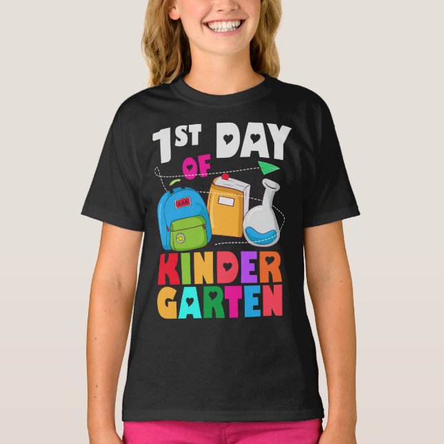 Camiseta Primer día de kindergarten de vuelta a la escuela (Anverso)