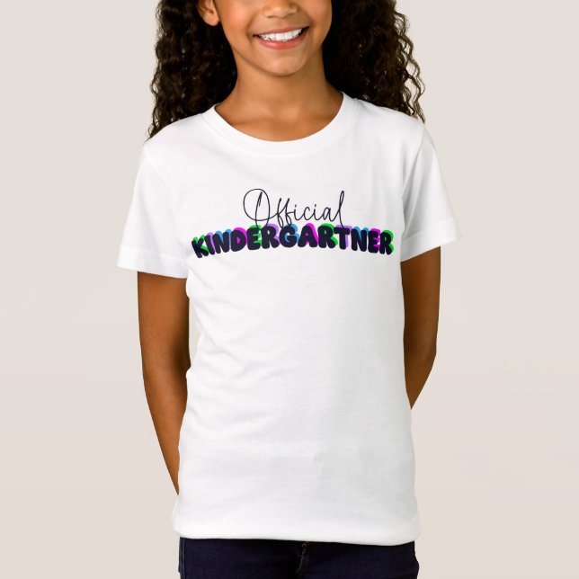 Camiseta Primer día de kindergarten oficial PkBk (Anverso)
