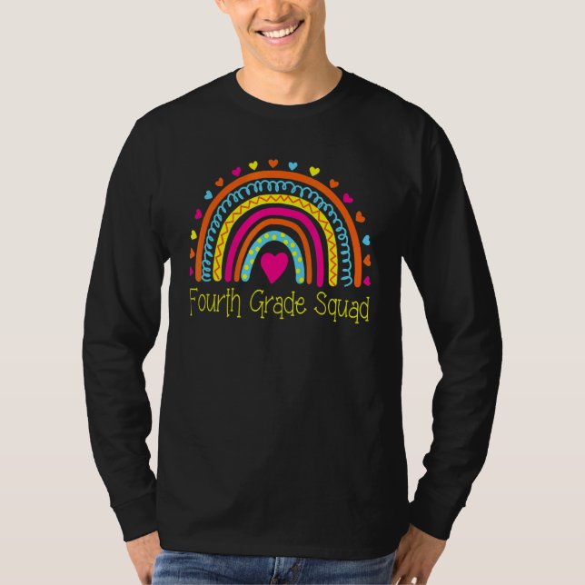 Camiseta Primer Día De La Escuela Cuarto Grado Profesor De  (Anverso)