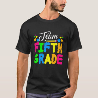Camiseta Primer Día De La Escuela Cute Team Quinto Grado Ch