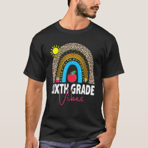 Camiseta Primer Día De La Escuela De Sexto Grado Vibes Equi