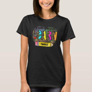 Camiseta Primer día de la escuela, el profesor Tee Y'all ap
