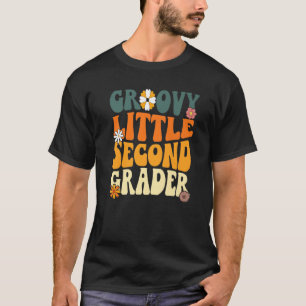 Camiseta Primer Día De La Escuela Groovy Pequeño Segundo Gr