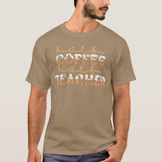 Camiseta Primer Día De La Escuela Medio Café Semivida De Pr