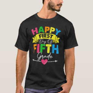 Camiseta Primer Día De La Escuela Secundaria De Quinto Grad