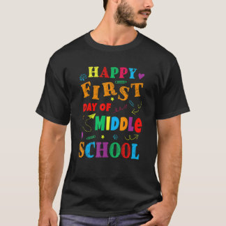 Camiseta Primer Día De La Escuela Secundaria De Regreso A L