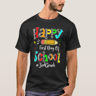 Camiseta Primer Día De Maestros De 3er Grado Boho Leopard D
