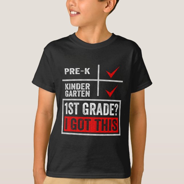 Camiseta Primer Día De Niños Chicas De Primer Grado De Vuel (Anverso)
