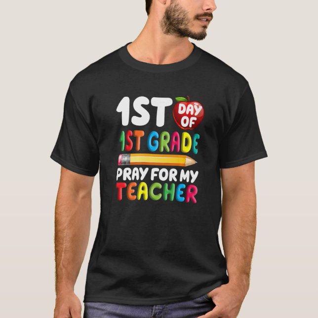Camiseta Primer Día De Oración De Primer Grado Para Mi Prof (Anverso)