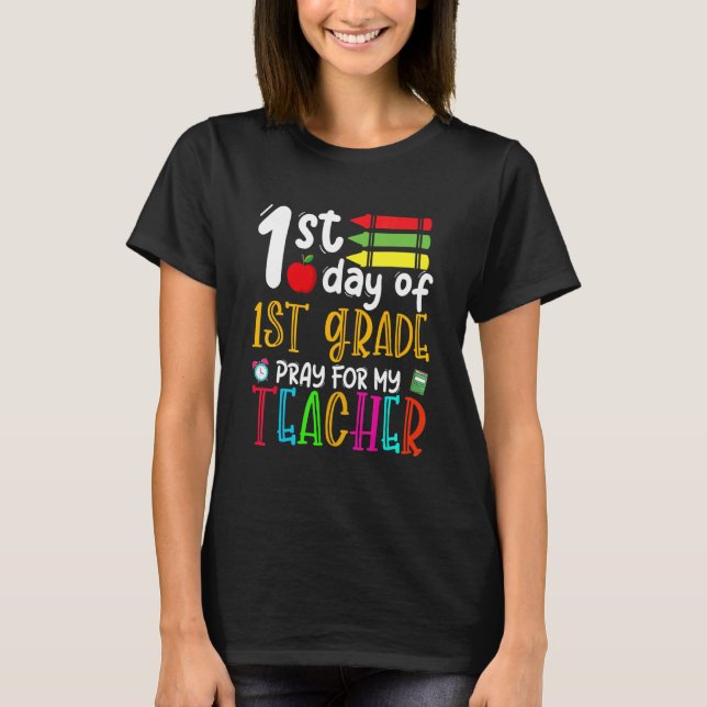 Camiseta Primer Día De Oración De Primer Grado Para Mi Prof (Anverso)