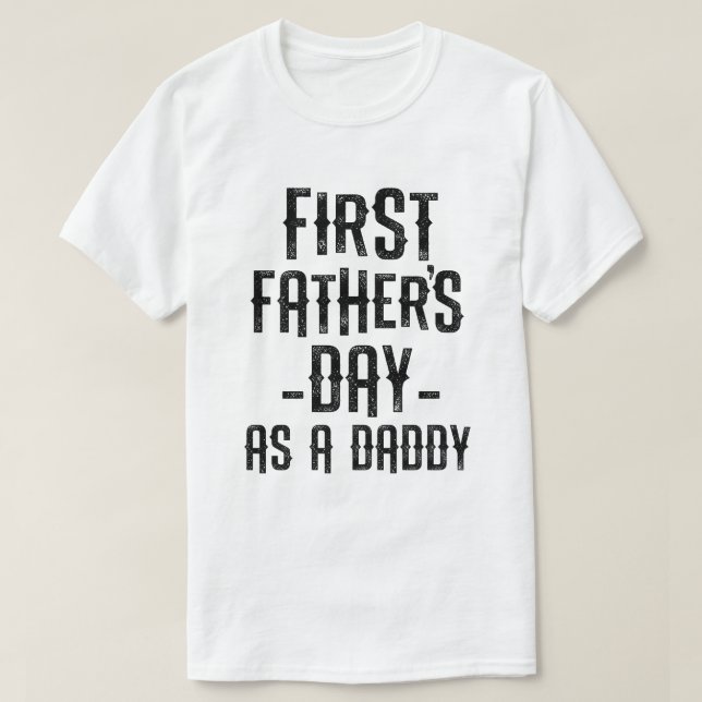 Camiseta Primer día de padres como regalo divertido del (Diseño del anverso)