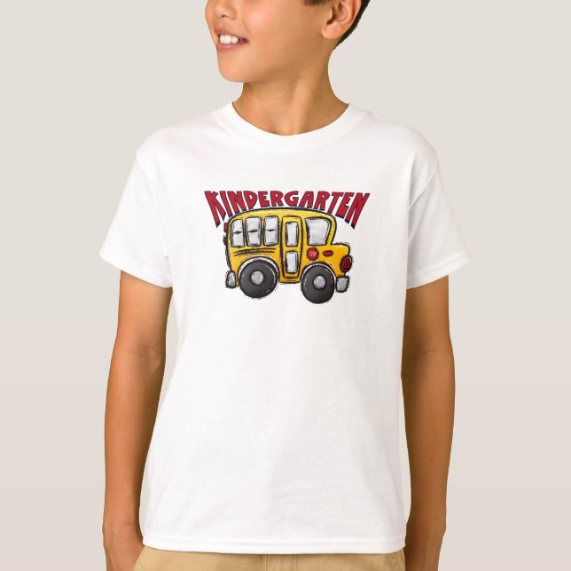 Camiseta Primer día de parvulario en autobús escolar (Anverso)